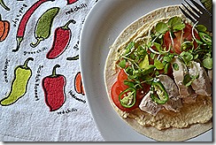 Chicken, chilli and hummus wrap with tomato and watercress (3)