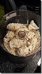 Cauliflower cous cous processed